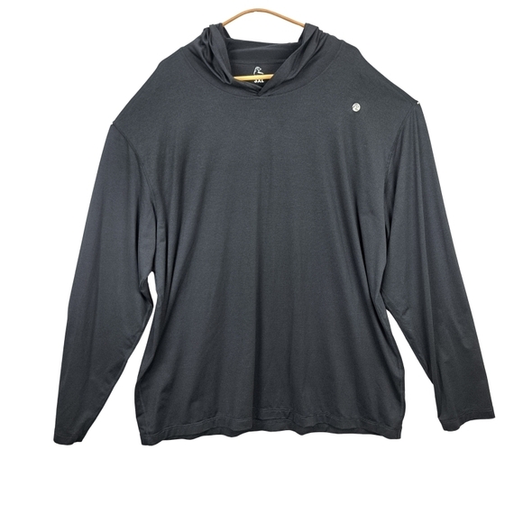 Rhoback Men's 3XL Blitz Tech Hooded Performance Long Sleeve Black - Picture 2 of 9